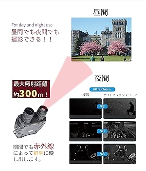 録画機能付きナイトスコープ ナイトビジョン双眼鏡 録画機能付き 赤外線ナイトビジョン